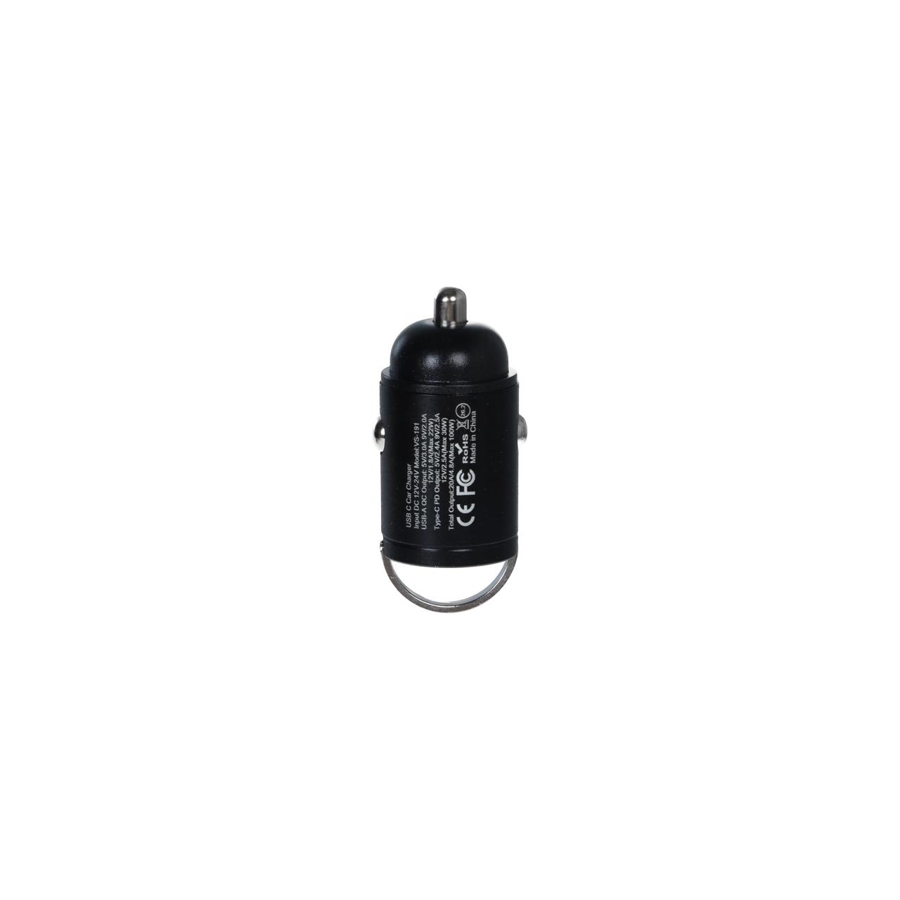 شارژر فندکی PD و فست دو پورت Vsmart مدل VS-191 - مشکی - ASP (گارانتی شش ماهه آروین)