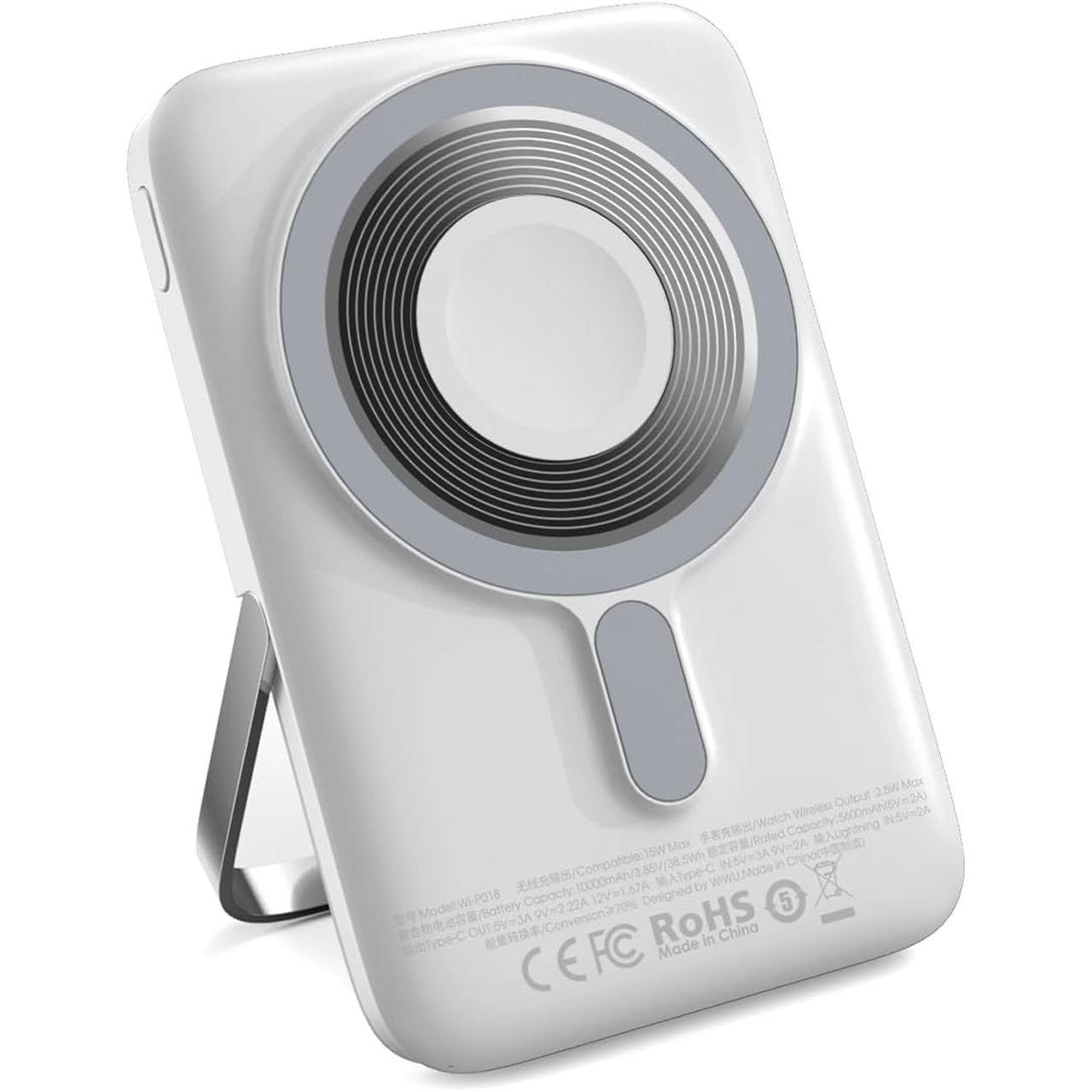 پاوربانک وایرلس PD و فست شارژ WiWU 38.5W 10000mAh مدل Elite Wi-P018 - سفید (گارانتی شش ماهه شرکتی)