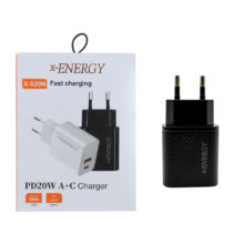 شارژر دیواری فست و PD دو پورت X-Energy مدل X-520N 20W – مشکی