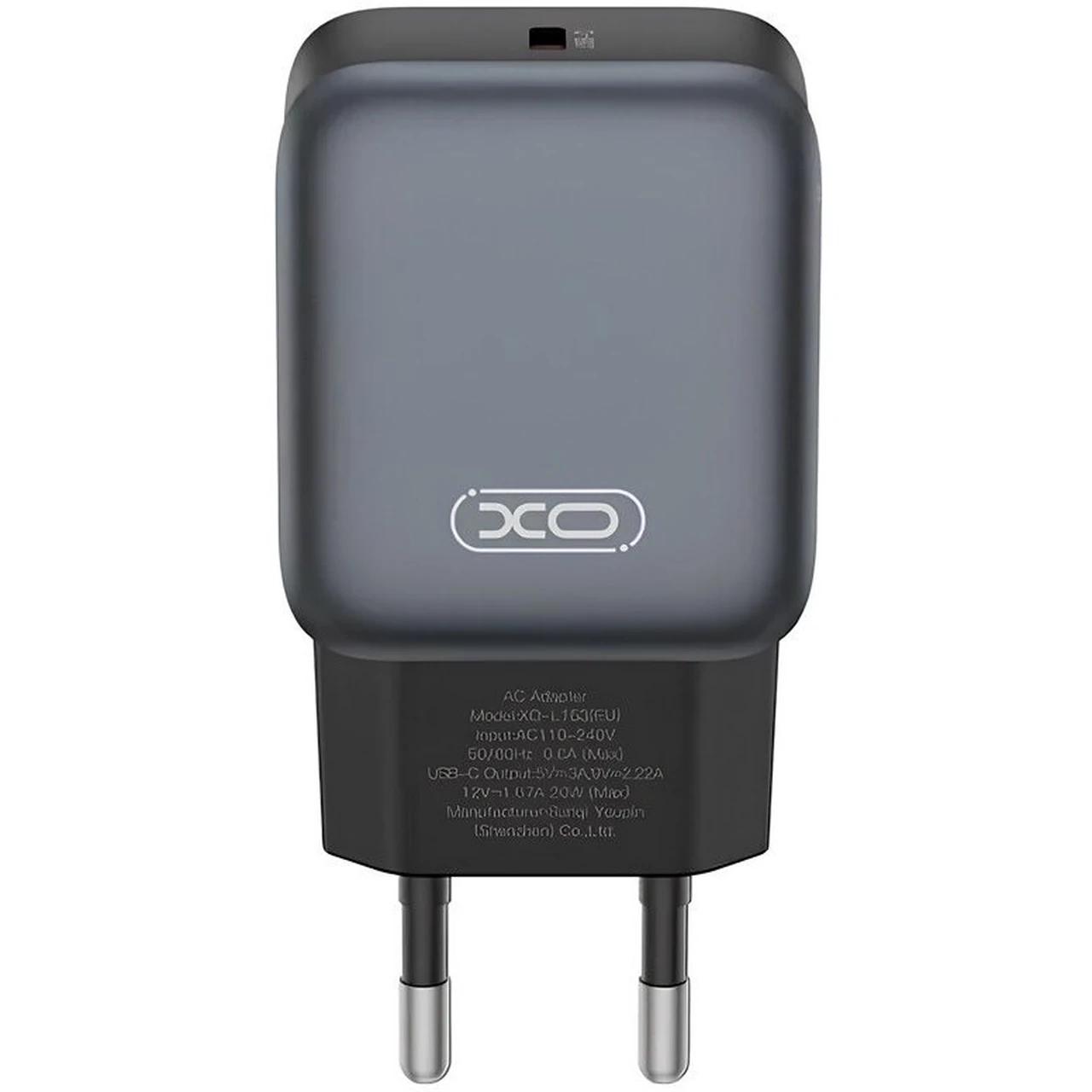 شارژر دیواری PD و فست تک پورت XO مدل XO-L153(EU) 20W - مشکی (پک ضعیف)