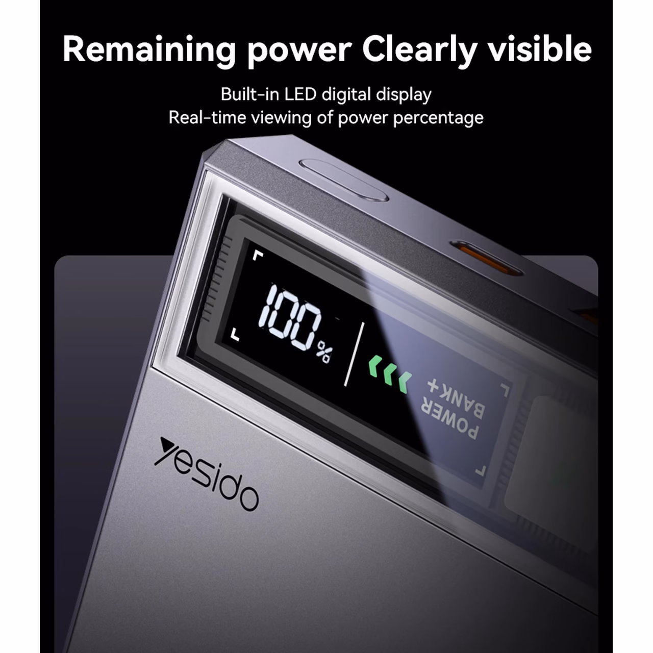 پاوربانک وایرلس PD و فست شارژ Yesido 10000mAh مدل YP61 20W مگ سیف - خاکستری (گارانتی12 ماه تعویض نیکان همراه)
