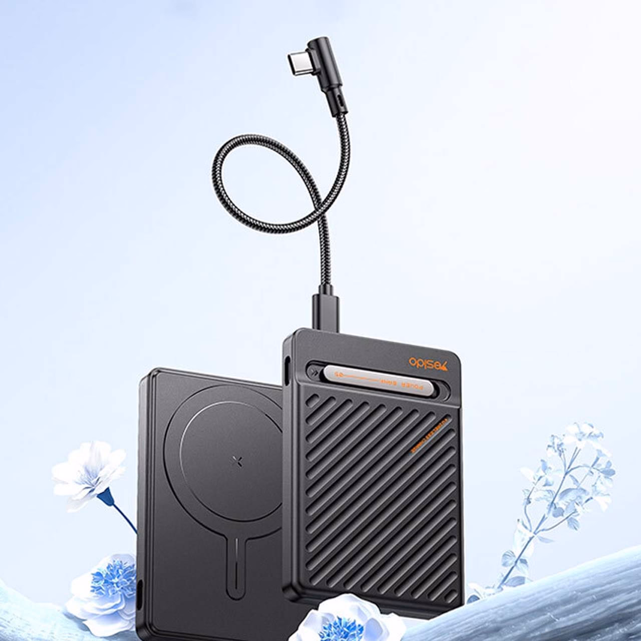 پاوربانک وایرلس PD و فست شارژ Yesido 5000mAh مدل YP77 20W - مشکی (گارانتی 18 ماه تعویض نیکان همراه)