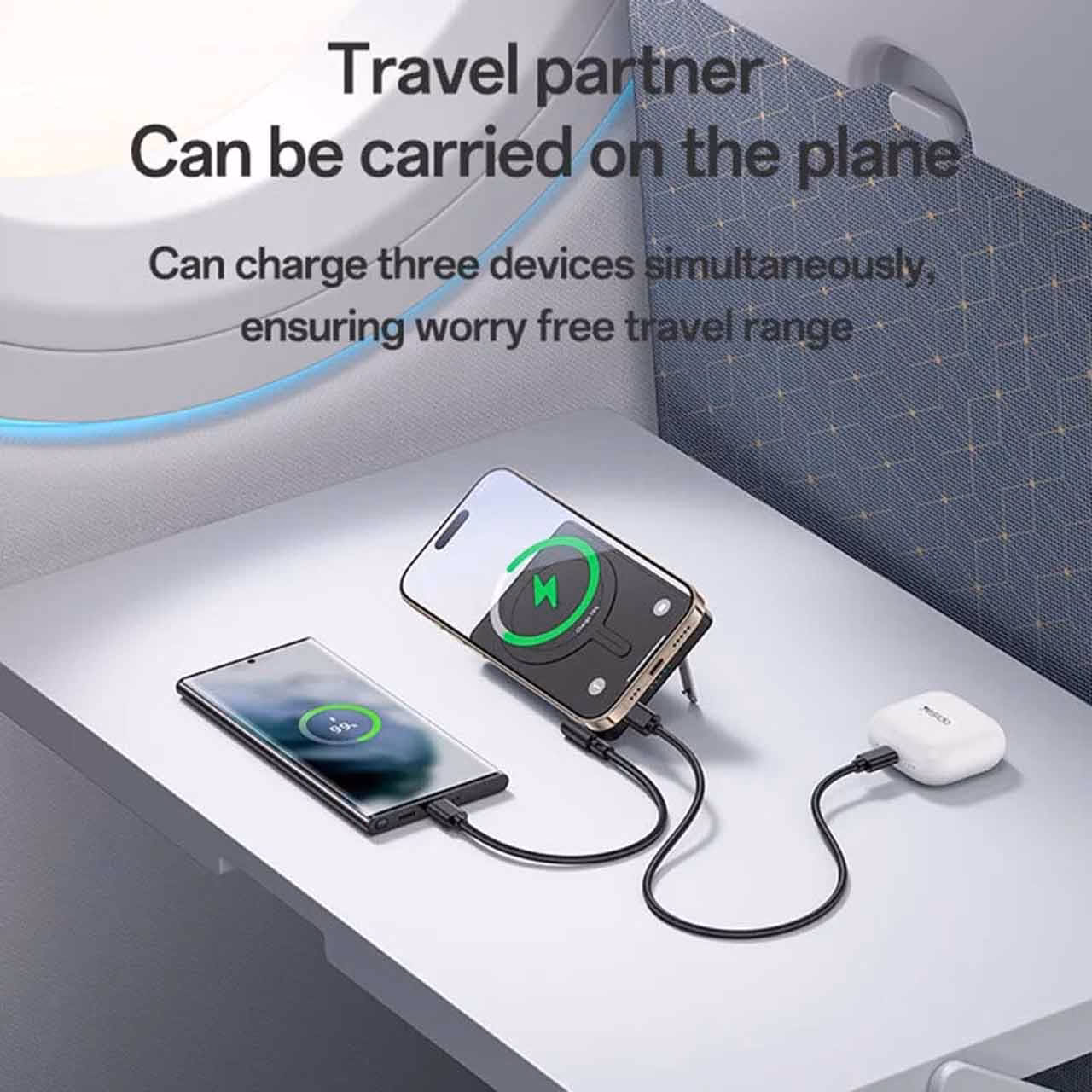پاوربانک وایرلس PD و فست شارژ Yesido 5000mAh مدل YP77 20W - مشکی (گارانتی 18 ماه تعویض نیکان همراه)