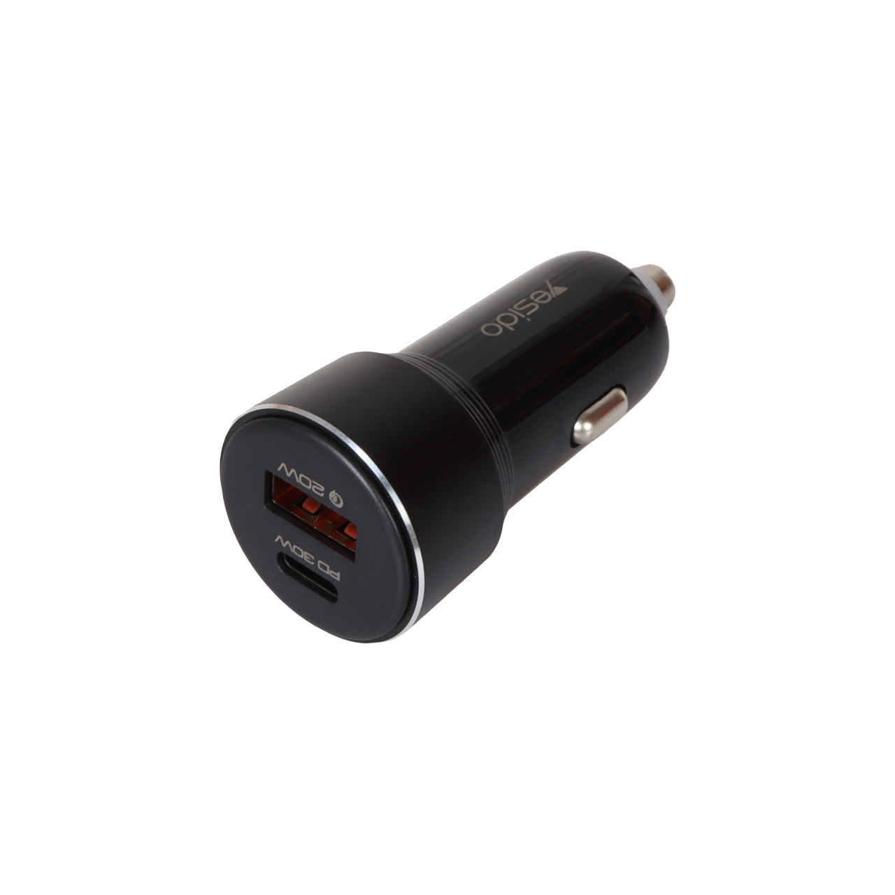 شارژر فندکی PD و فست دو پورت Yesido مدل Y64 50W - مشکی (گارانتی 12 ماه تعویض نیکان همراه)