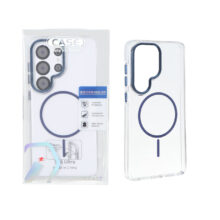 قاب اورجینال Premium Case کریستالی MagSafe لنز فلزی Samsung Galaxy S26 Ultra – سرمه ای (پک دار)