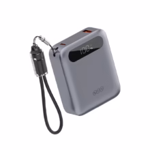 پاوربانک فست شارژ QCY 10000mAh مدل PB10D 22.5W – نقره ای (گارانتی تعویض یکساله شرکتی)