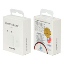شارژر سه پین SAMSUNG 25W TA800 ( فست و PD) سفید DST ( شش ماهه شرکتی) درجه یک
