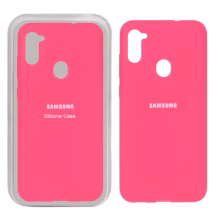 قاب سیلیکونی پاک کنی اورجینال Samsung Galaxy A11 / M11 - صورتی فانتزی (پک اصلی)