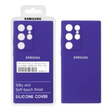 قاب سیلیکونی پاک کنی اورجینال درجه یک Samsung Galaxy S23 Ultra – بنفش تیره (پک دار)