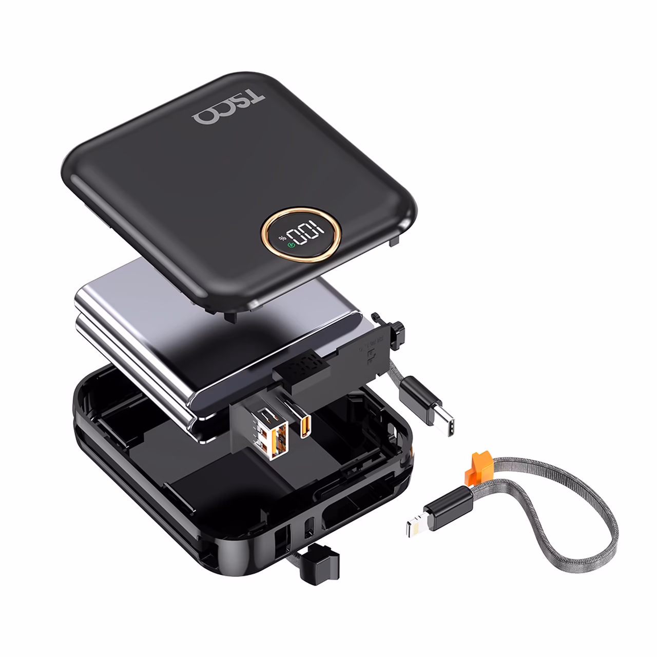 پاوربانک فست شارژ TSCO 10000mAh مدل TP 1006 22.5W - مشکی (گارانتی 12 ماهه TSCO)