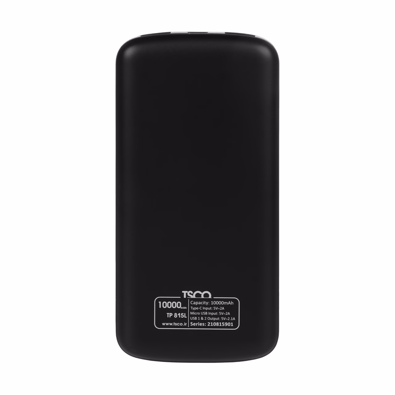 پاوربانک TSCO 10000mAh مدل TP 815L 10W - مشکی (گارانتی 12 ماهه TSCO)