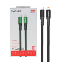 کابل شارژ فست TwinMax Type-C to Lightning مدل M-15 27W – مشکی – MMX