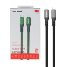 کابل شارژ فست TwinMax Type-C To Type-C مدل M-15 65W – نقره ای – MMX