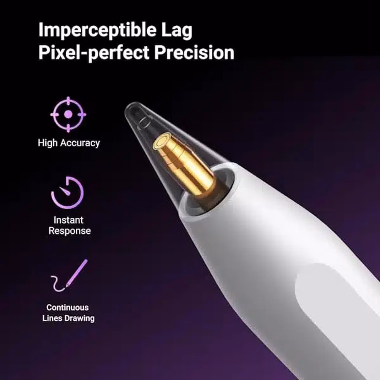 قلم لمسی هوشمند آی پد UGREEN مدل LP653-15910 - سفید (گارانتی 18 ماهه آسان پیشرو)