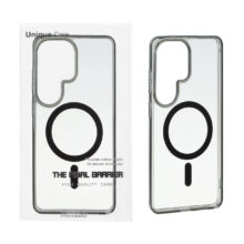 قاب اورجینال Unique Case پشت سخت شفاف MagSafe مدل Samsung Galaxy S26 Ultra – مشکی (پک دار)