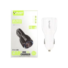 شارژر فندکی فست دو پورت V-Smart مدل VS-16 – سفید – BSA