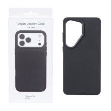 قاب اورجینال Vegan Leather Case چرمی شطرنجی Samsung Galaxy S26 Ultra – مشکی (پک دار) – MPS
