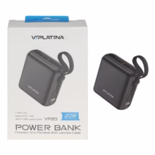 پاوربانک فست شارژ VIPLATINA 10000mAh مدل VP20 20W – مشکی (گارانتی 18 ماه تعویض نیکان همراه)