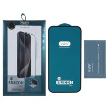 محافظ صفحه نمایش شیشه ای اورجینال VWK ایربگ سیلیکونی مدل Apple iPhone 16 (پک دار)