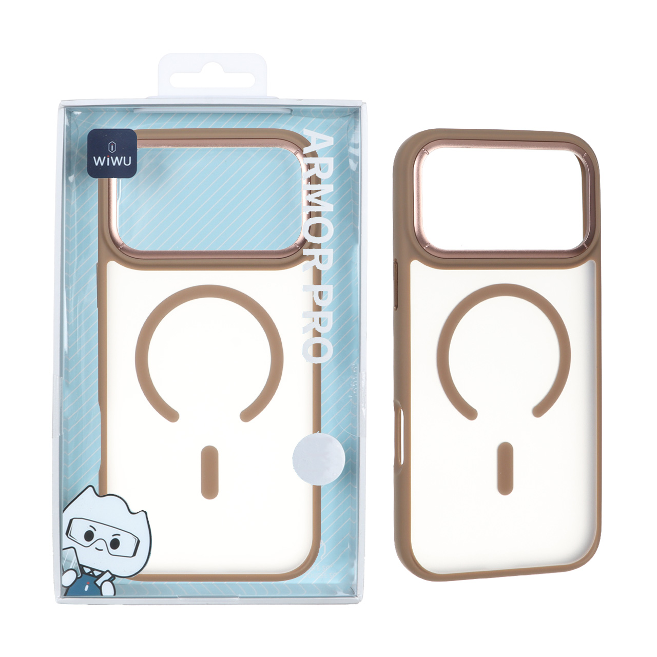 قاب اورجینال WIWU مدل Armor Pro FGG-012 مات MagSafe مدل Apple iPhone 17 Pro – صحرایی (پک دار)