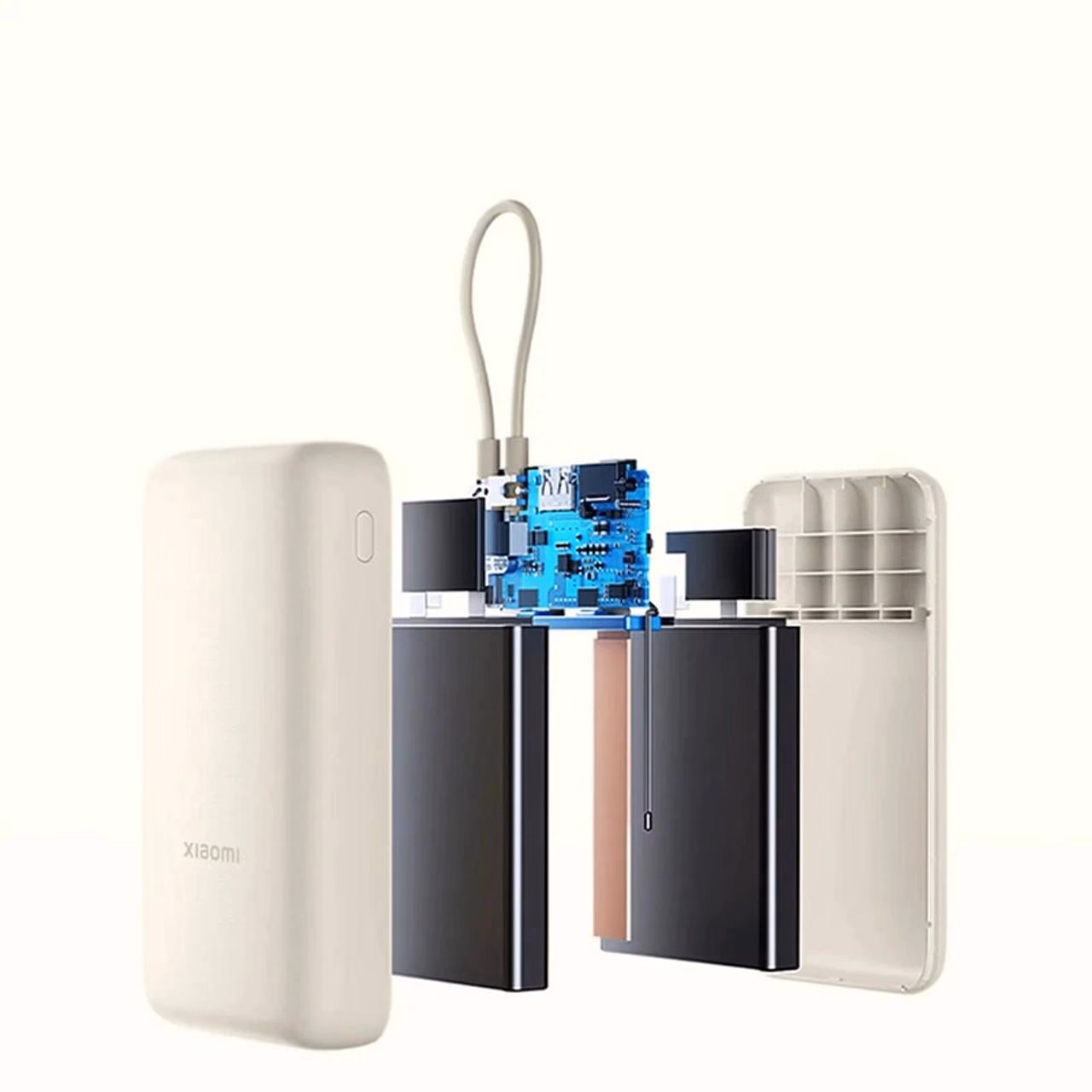 پاوربانک ( فست شارژ) Xiaomi 33W 20000mAh مدل PB2030MI - کرم (پک ضعیف)