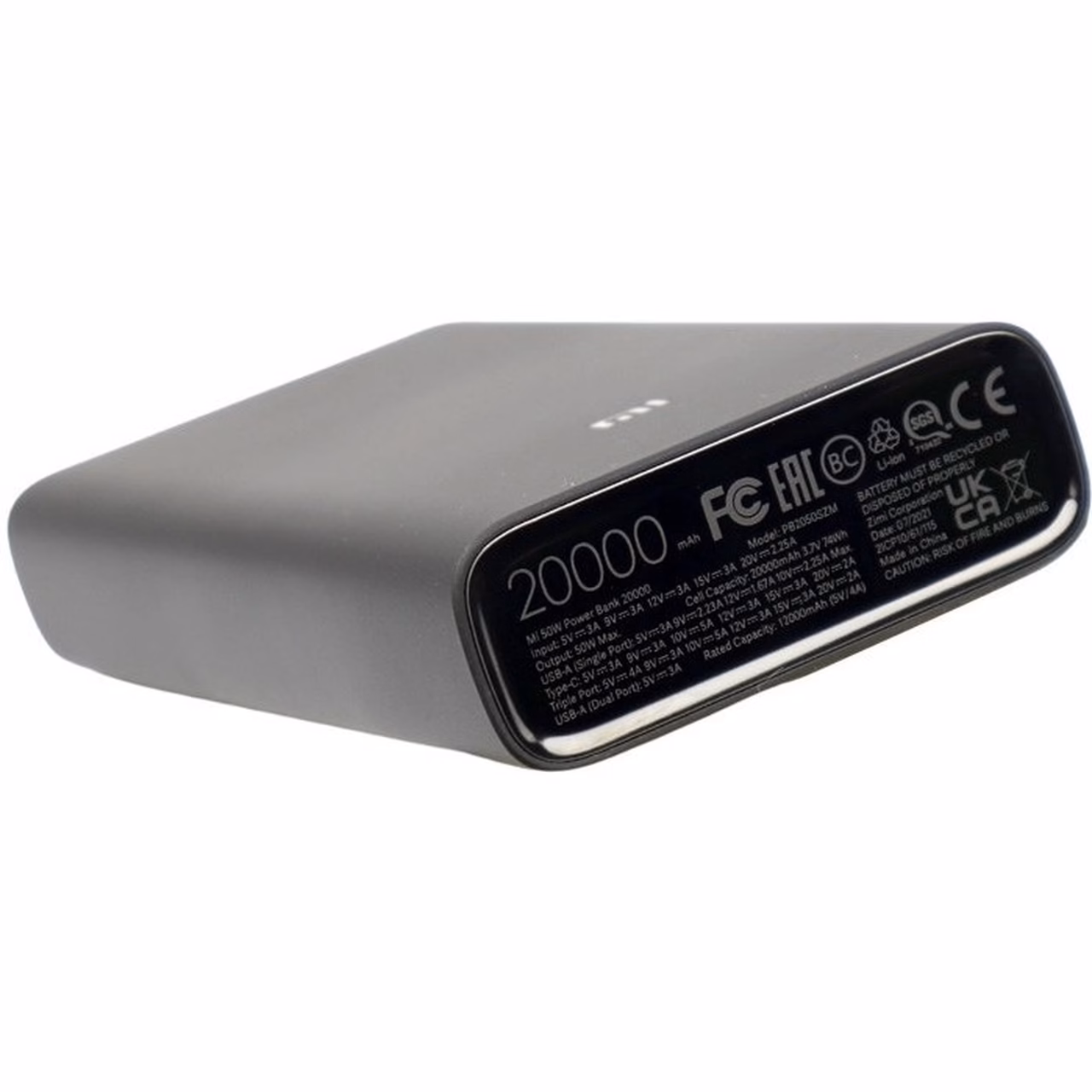 پاوربانک فست شارژ Xiaomi 50W 20000mAh مدل PB2050SZM - مشکی (گارانتی شش ماهه شرکتی)