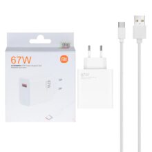 شارژر دیواری فست تک پورت Xiaomi مدل MDY-12-EA 67W به همراه کابل شارژ Type-C – سفید