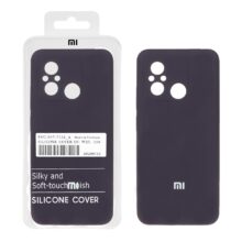 قاب سیلیکونی پاک کنی اورجینال درجه یک Xiaomi Redmi 12C / Redmi 11A / Poco C55 – بادمجانی تیره (پک دار)