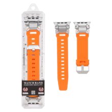 بند اپل واچ اورجینال Yoshita سیلیکونی Lock Metal سایز 42/44/45/46/49 میلیمتری – نارنجی (پک دار)